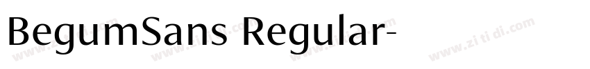 BegumSans Regular字体转换